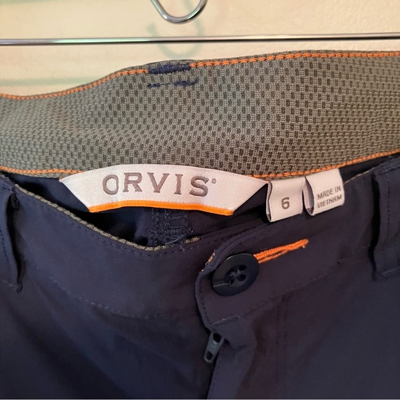 Orvis Womens Nylon Blend Outdoor Hiking Capri Pants Shorts Navy Size 6 Camping - Picture 3 of 7